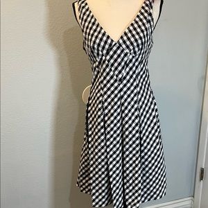 Betsey Johnson Black and White Gingham Midi Dress
